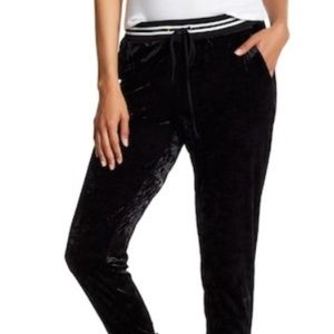 Harlowe & Graham Solid Velvet Drawstring Jogger